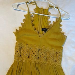Yellow/Mustard Cut Out Maxi Dress
